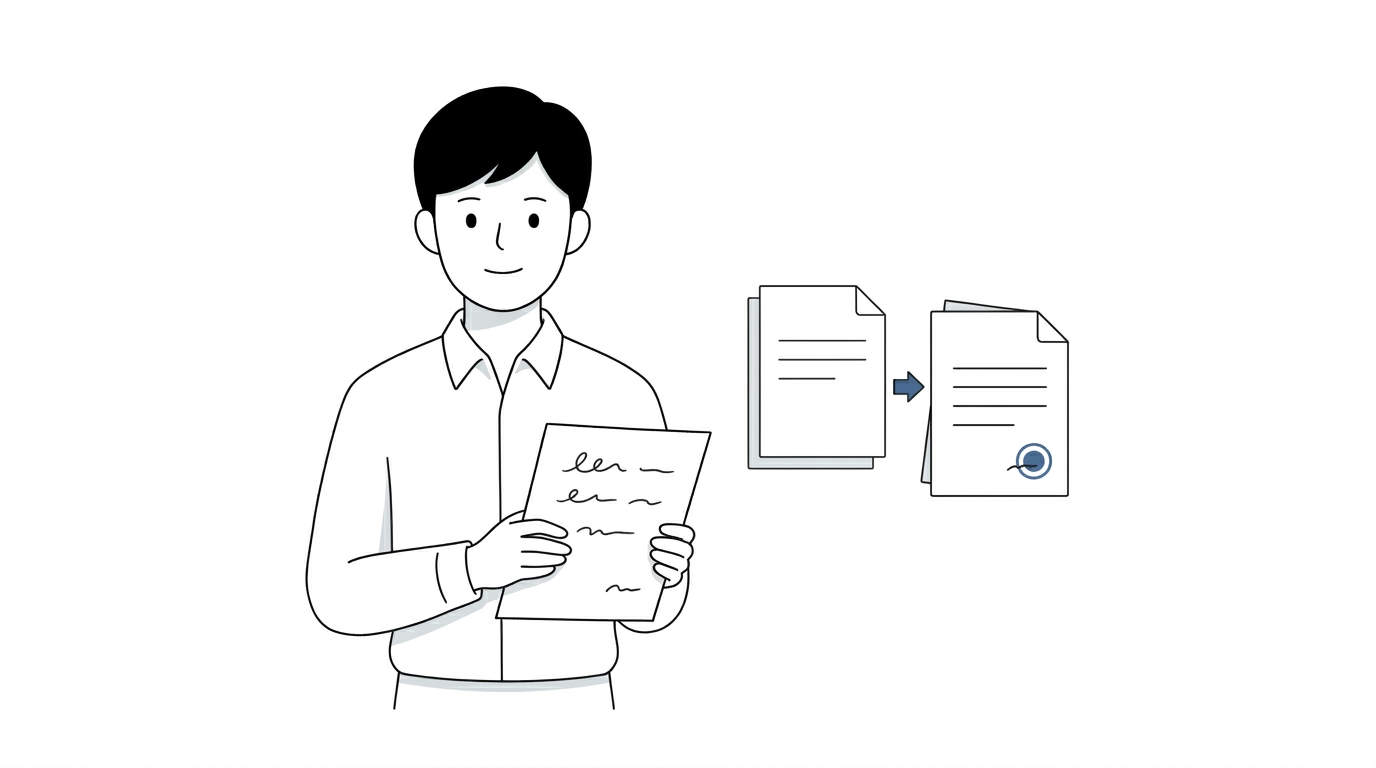 견적서에서 거래명세서와 세금계산서로 다시 입력 없이 전환되는 무료 문서 발행 흐름 이미지