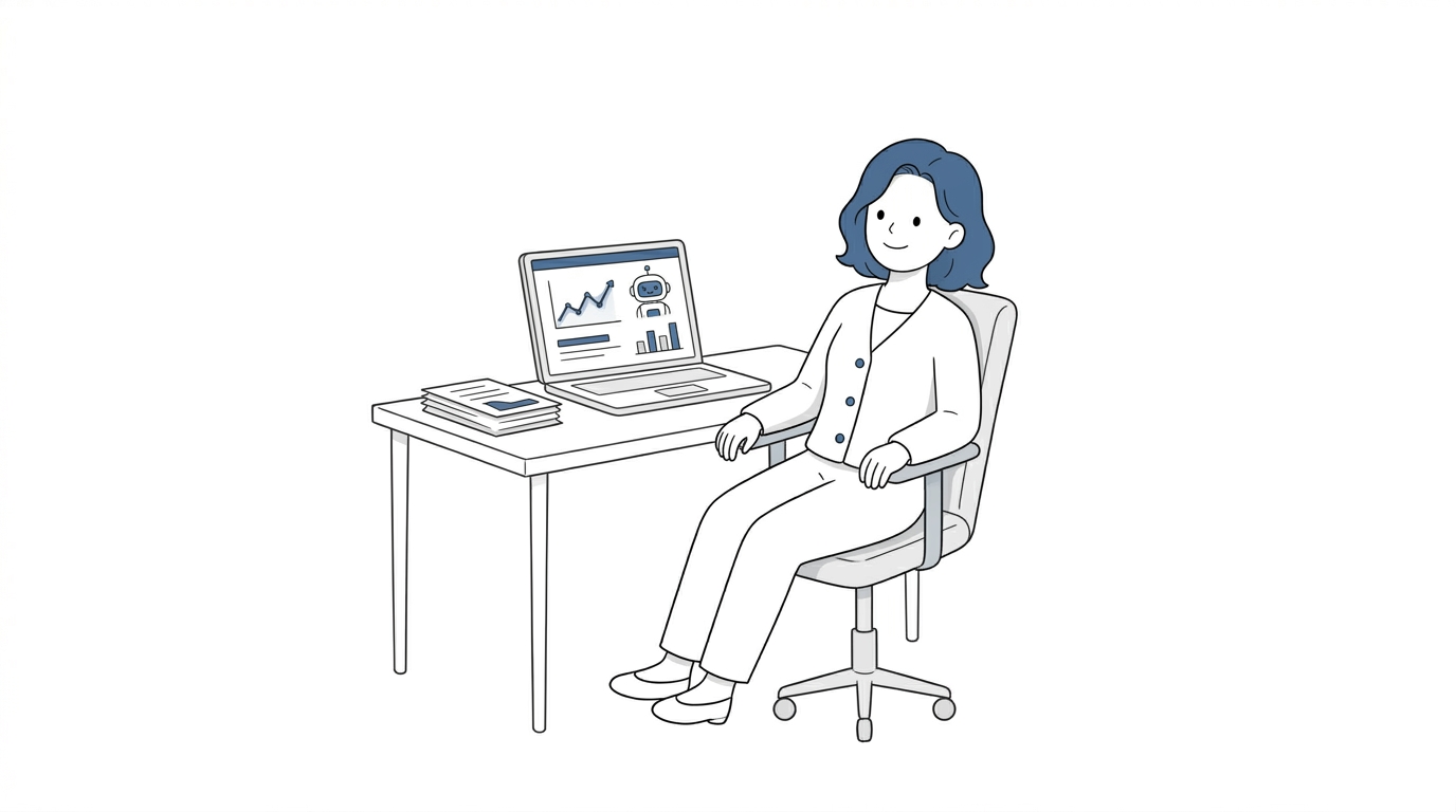 AI가 회계 업무를 자동화하여 담당자가 여유를 찾는 모습