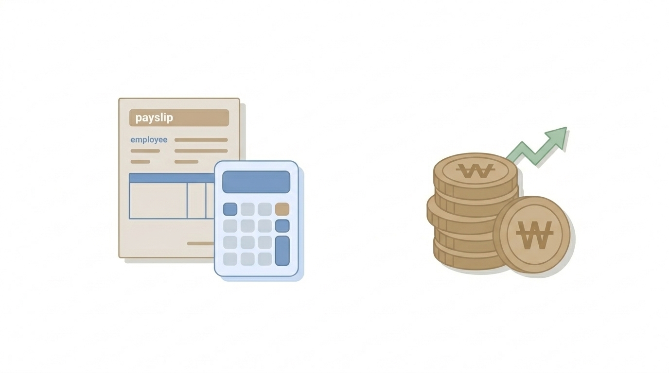 급여 자동 계산 및 명세서 발행 개념도