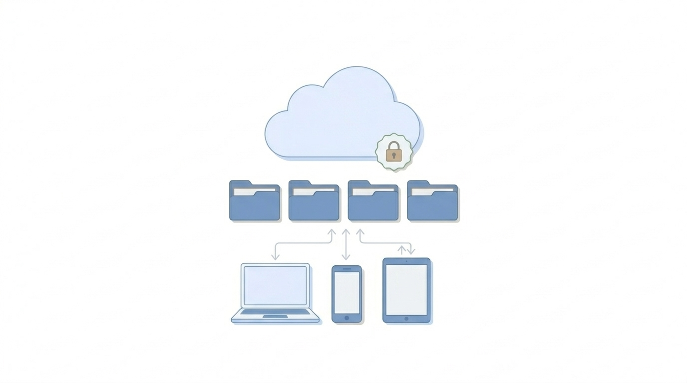 클라우드 웹하드 파일 공유 개념도